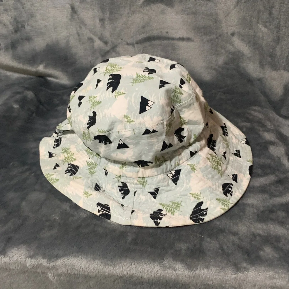 Jan & Jul Bucket Hat Kids L Bear Mountain Blue White Sun Hat